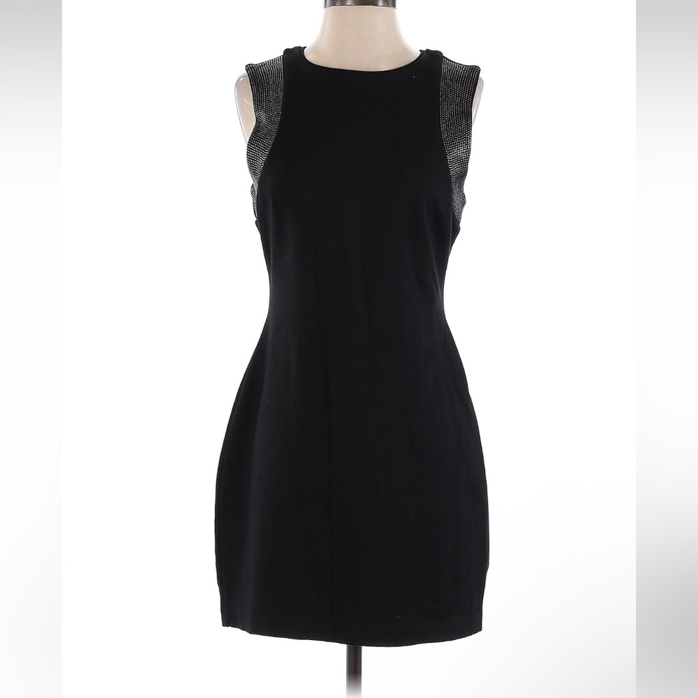 MNG Collection Size S Black Dress with Silver Accents